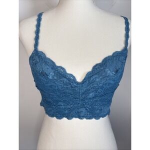 Cosabella Super Curvy Sweetie Lace Bralette Blue Wireless M